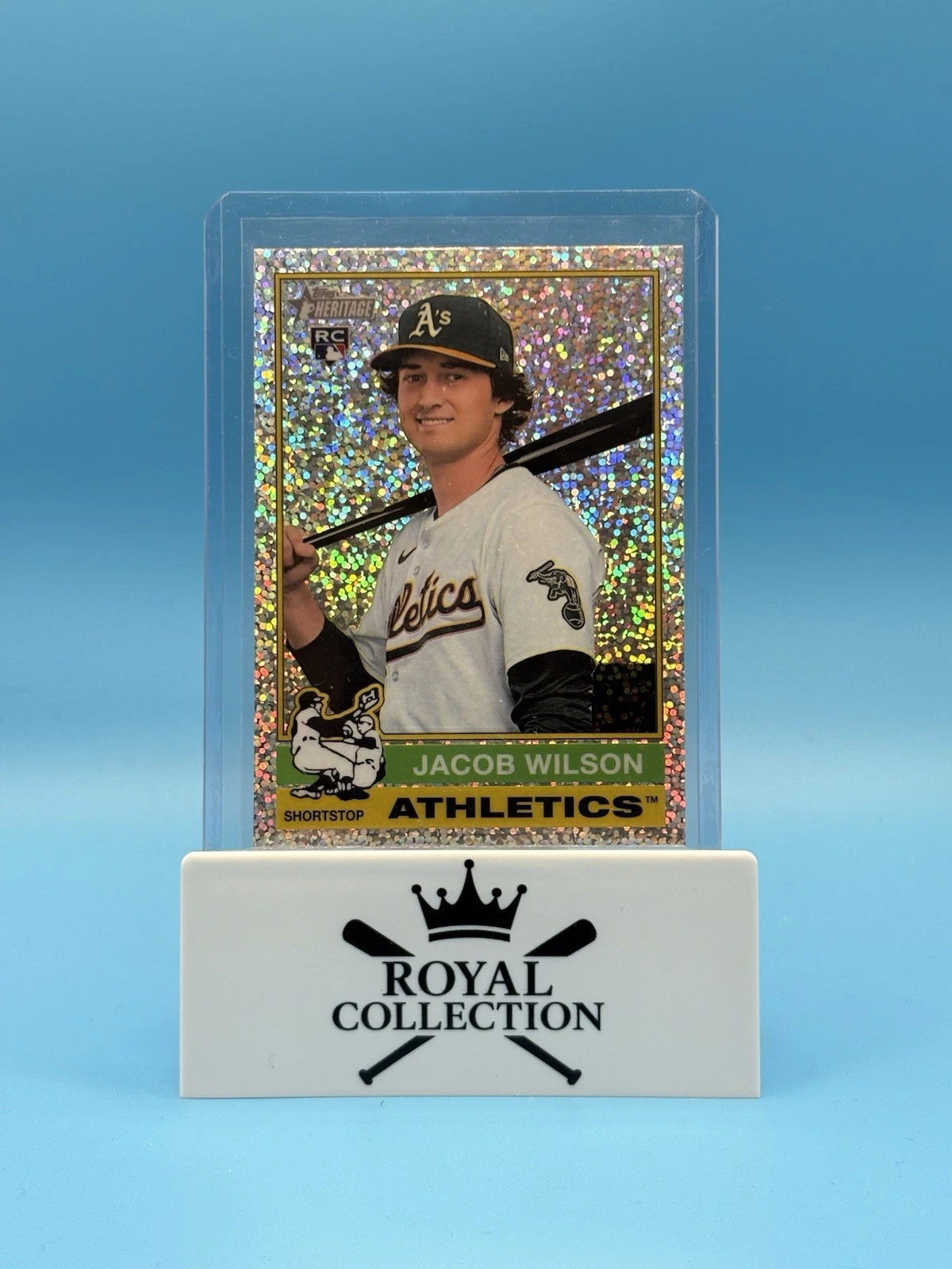 2025 Topps Heritage - Jacob Wilson #15 Chrome Silver Sparkle Refractor (RC)