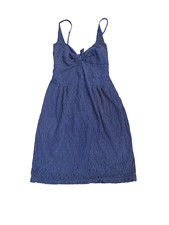 NWOT Free people blue lace dress navy cotton underlay M L