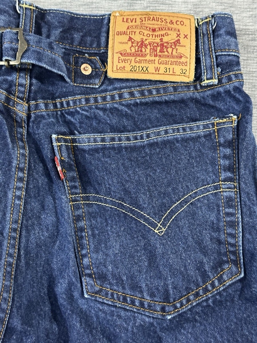 リーバイス201XX Vintage Levis 201xx Selvedge Big E Jeans 31x32 Dark Wash