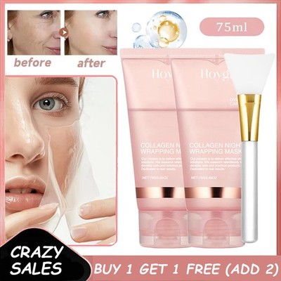 Collagen Night Wrapping Mask Overnight Peel-Off Mask Facial Moisturizing Mask  