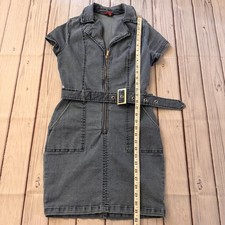 white christmas dresses Denim Cutout Maxi Dress S main image 0