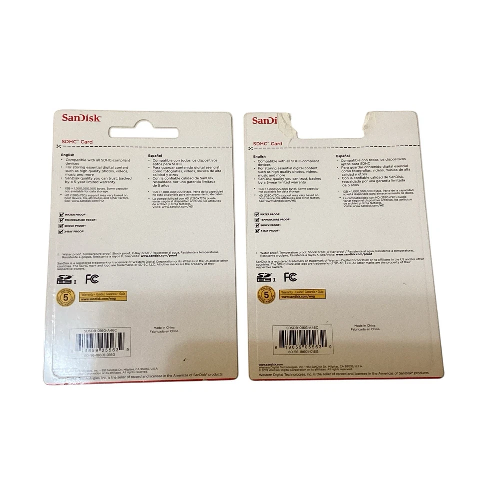 SanDisk 16GB SDHC Card HD Video 16 GB SDSDB-016G-A46C NEW - Image 3 of 4