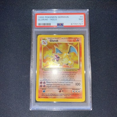 1999 Pokemon Charizard German Glurak 004102 Holo PSA 7 G2U