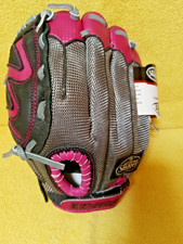 Louisville Slugger Diva Series Pink/Black Leather 10.5  Youth Baseball Glove LHT
