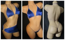 Exotic Dancer Sexy Blue Bikini Dancewear w/Skirt     (G2121)
