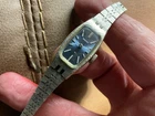 Seiko womens wind up watch vintage navy blue dial accurate fit to 5 3/4 in wrist