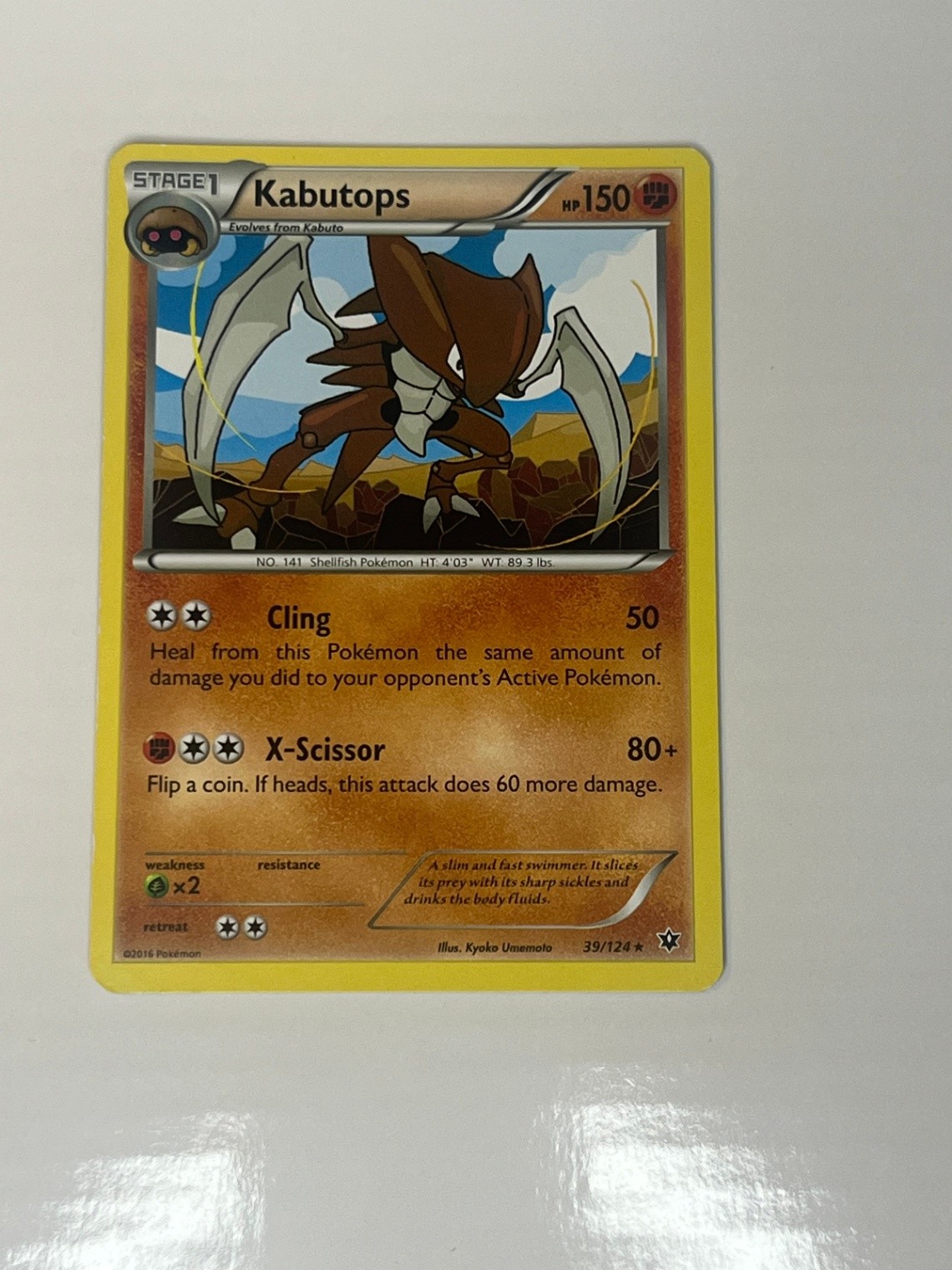 Kabutops Rare XY - Fates Collide 39/124 LP