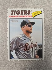 2026 Topps Heritage Deckle Edge #208 Parker Meadows Detroit