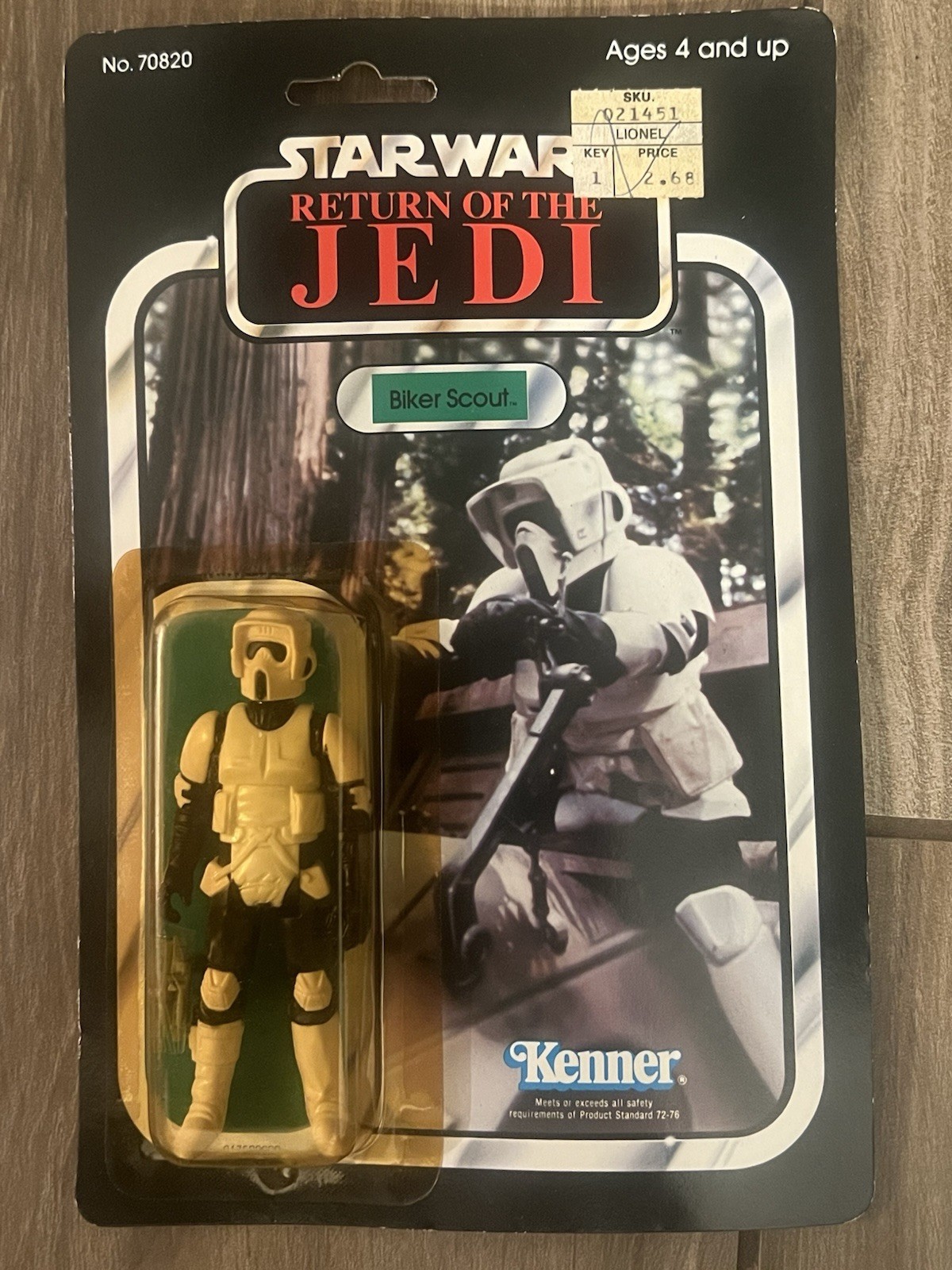 Star Wars BIKER SCOUT RARE MADE IN TAIWAN!, Lily Ledy ROTJ Kenner 1983 65 Back