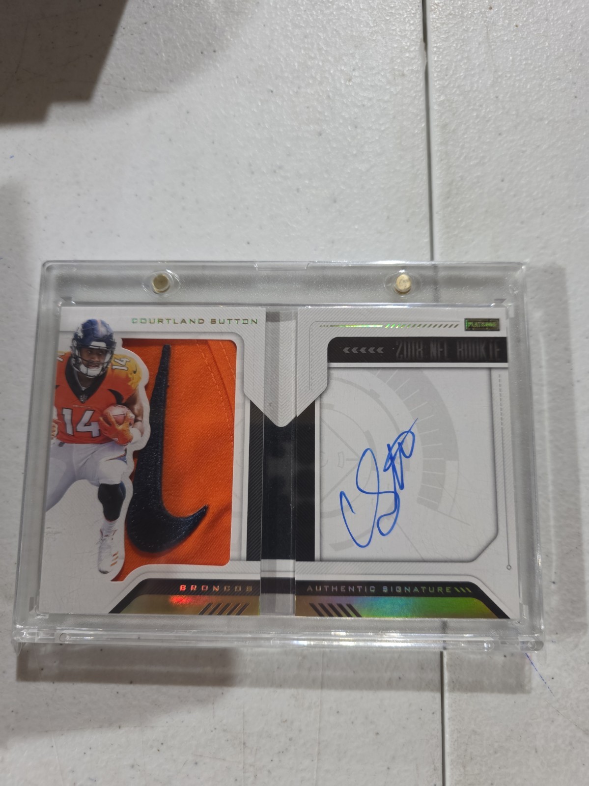 Courtland Sutton Panini Playbook Mammoth Material #MM29 Base