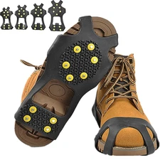 Ice Snow Anti Slip Spikes Grips Grippers Crampons Cleats For Hike Shoes Boot *&