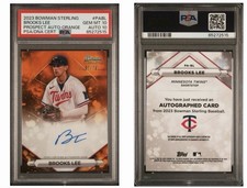 2023 Bowman Sterling Brooks Lee Prospect Auto Orange /75 PSA 10 PA-BL POP 2