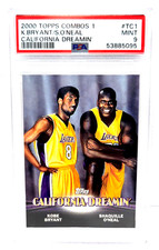 2000 Combos 1 California Dreamin KOBE BRYANT & SHAQUILLE O`NEAL Card PSA 9 MINT
