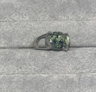 Abalone simulated stone silver tone ring size 8 — photo 2