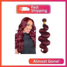  99J Bundles Human Hair Burgundy Body Wave Bundles 30 Inch Unprocessed Virgin 9