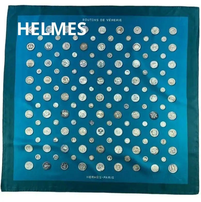 Vintage Hermes Scarf BOUTONS DE VENERIE Hunting Order Rare Silk