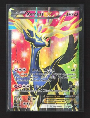 Pokemon XY Base Set #146/146 DMG Ultra Rare, Holo Xerneas EX (146 Full Art)