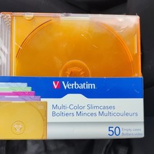 Verbatim Slim CD and DVD Storage Cases Assorted colors brand new