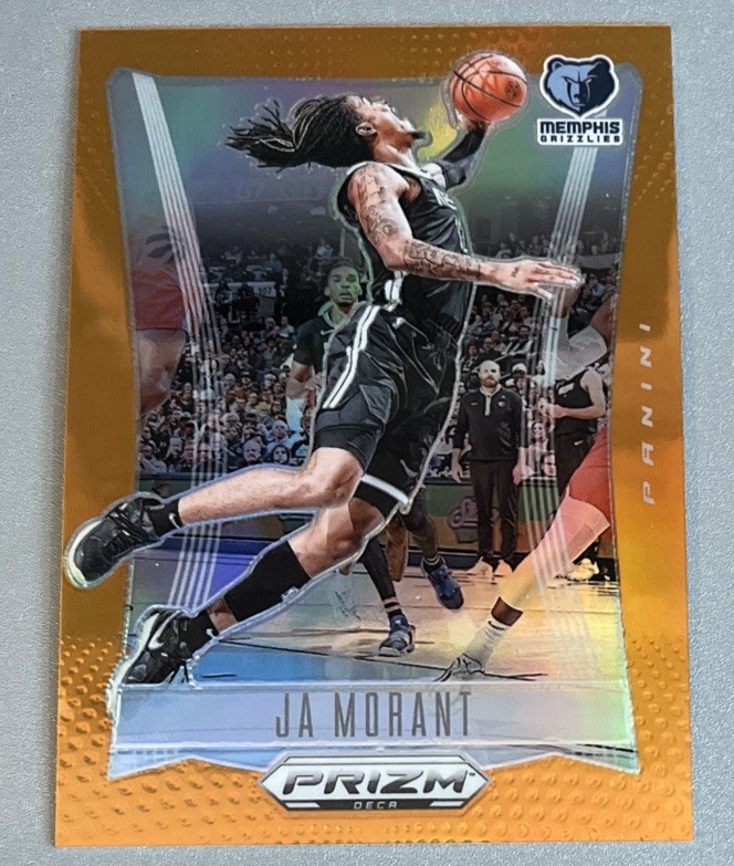 2023-24 Panini Prizm Deca - Ja Morant #140 Orange Prizm /49 Grizzlies