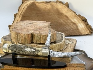 Vintage (1965-69) Case XX 6235 1/2 2 Blade Swell end Jack bone handles--768.26