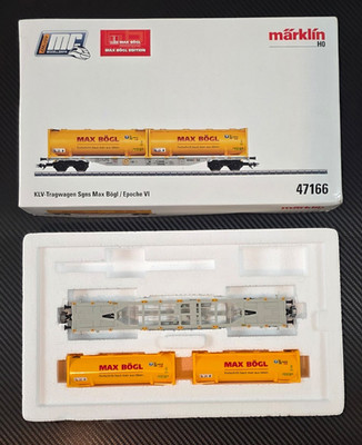 Marklin KLV-Tragwagen Sgns Max Bögl Epoche VI Gauge H0 #47166