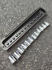 Snap On Tools Usa Vintage 38 Drive 12pc Metric Shallow Chrome Socket Set 8-19mm