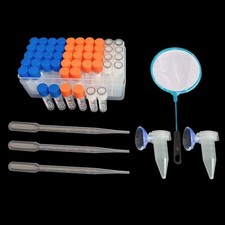 Brine Shrimp Egg Dispense Storage Kit with 50 Egg Collection Bottles, Holder,...