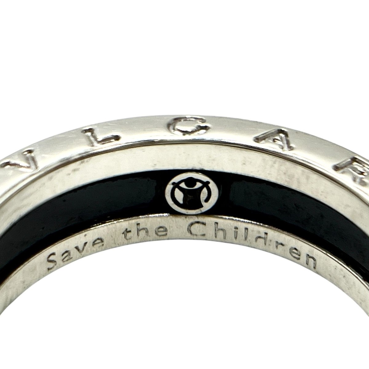 Bvlgari Save The Children Ring Silver 925 Black Size 60 Used | eBay
