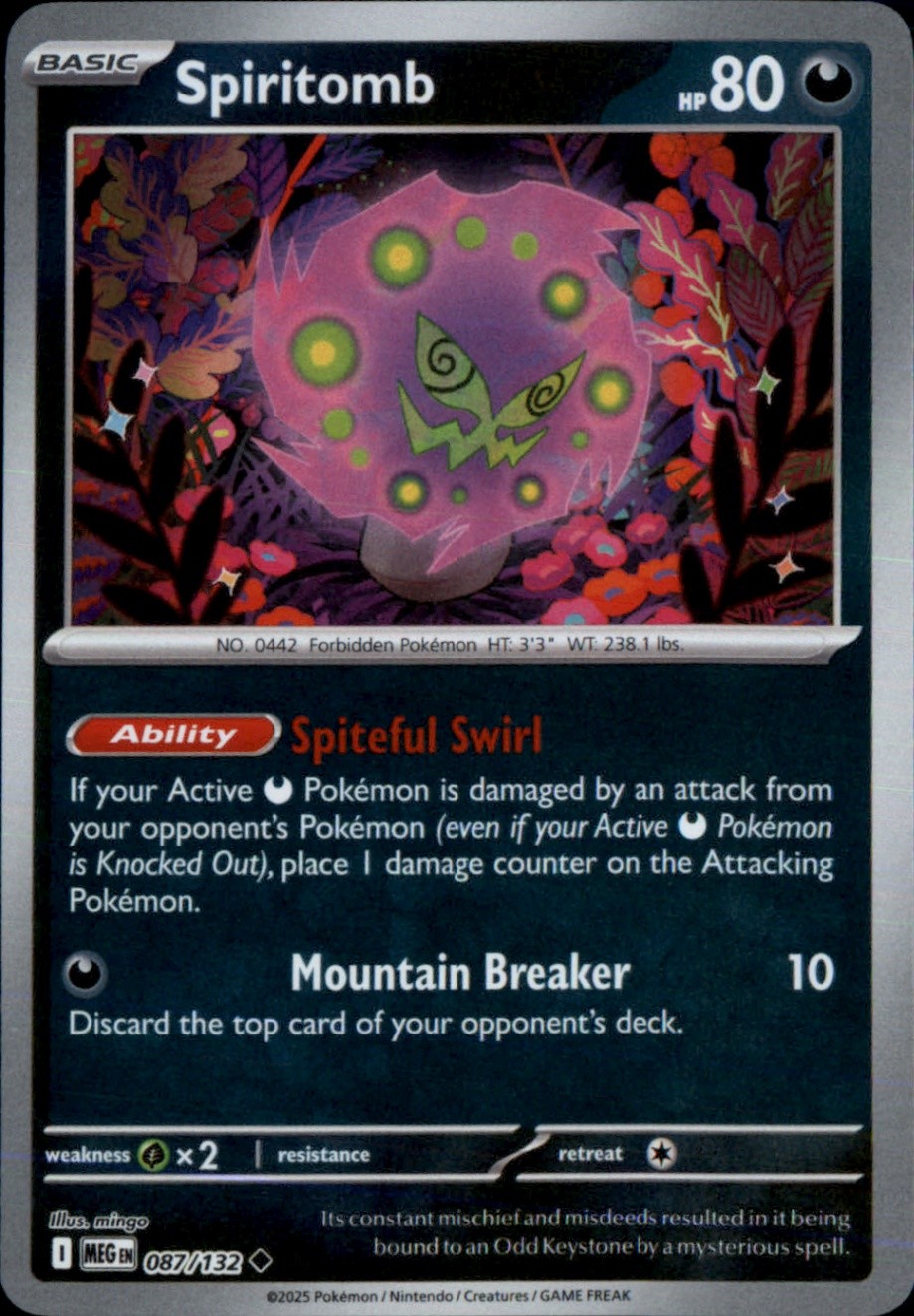 Spiritomb Reverse Holo Uncommon ME01: Mega Evolution 087/132 NM