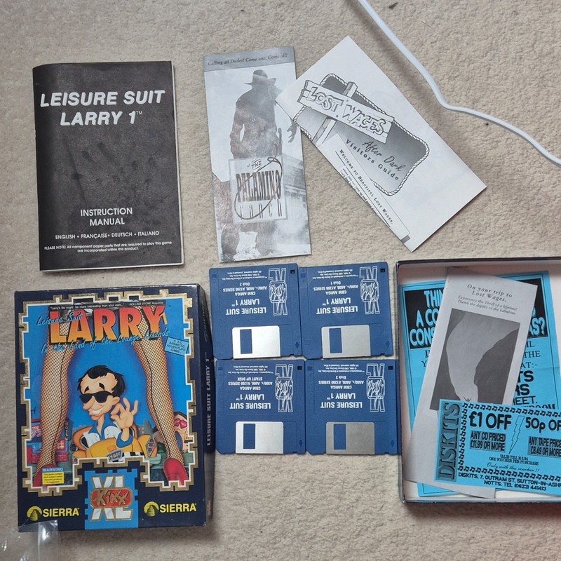 Sierra Leisure Suit Larry 1: Land of the Lounge Lizards Amiga PAL 1993 Manual
