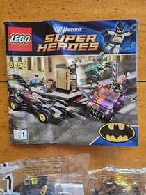 New w/o Box Vintage 2012 Lego Super Heros 6864 Batmobile Set &Instructions Book