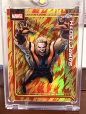 2026 Topps Chrome Marvel Sabretooth Human Torch Refractor /39 #144 17/39