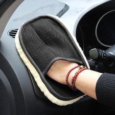 Guantes suaves de lana para lavado de autos para limpieza automotriz motocicleta cepillo de felpa