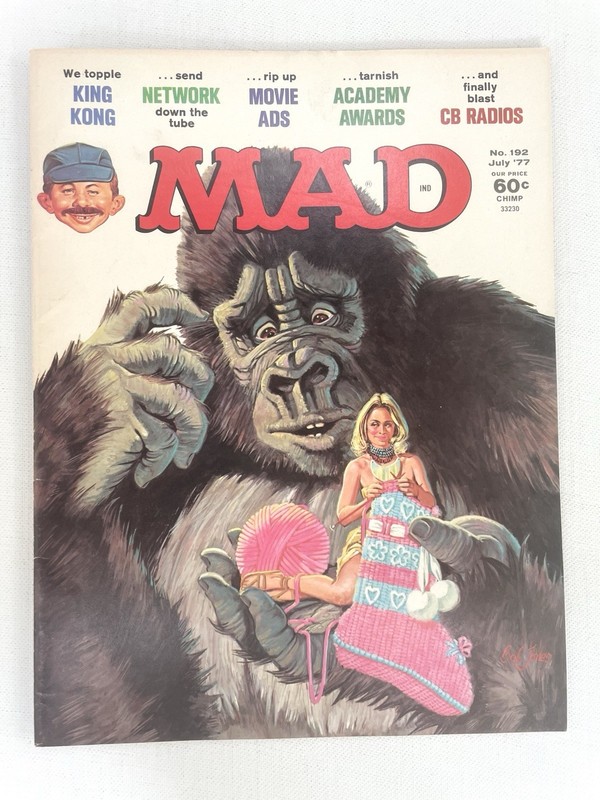 MAD MAGAZINE; July 1977 #192, E.C.; spoofs 'King Kong', 'Network', Great Cond!