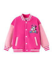 DISNEY Mickey and Friends Kid 1pc Minnie Mouse Embroidered Colorblock Jacket