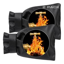 Outdoor Faucet Covers for Winter Freeze Protection - 2 Black 2 Pack,