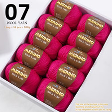 Hochwertige Merino Wolle |  10 x 50g | 500g | pink | Nadelst. 2-3 mm