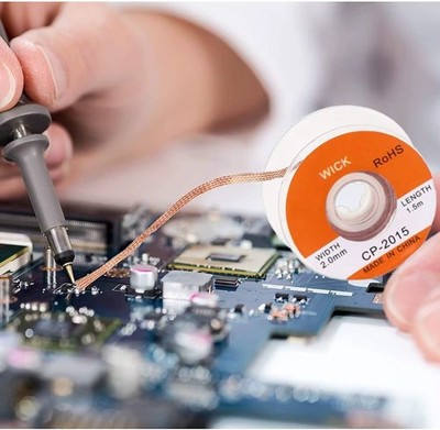 Entlötlitze 2mm Solder Sucking Wick Lötlitze Zum Auslöten von Bauteileilen 1,5m