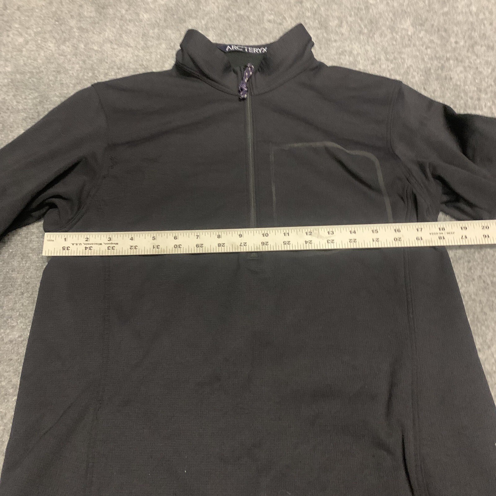 Arc'teryx Arcteryx Polartec Giacca Zip 1 4 Uomo Piccolo Vintage Fori Pollice Maglione