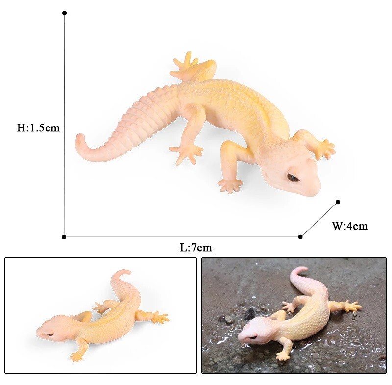 Leopard Gecko Lizard Animal Toy PVC Action Figure Doll Kids Toys Party ...
