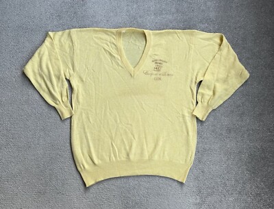 CONTE OF FLORENCE Herren Wolle Pullover Gr. XL Sweater Strickpullover 23615 Gelb