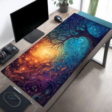 Vibrant Tree Gaming Mousepad, Cute Desk Decor, Aesthetic Office Mat