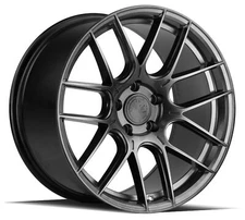 18x9.5 Aodhan AH-X 5x120 +35 Flow Forged Hyper Black Rims (Set of 4)