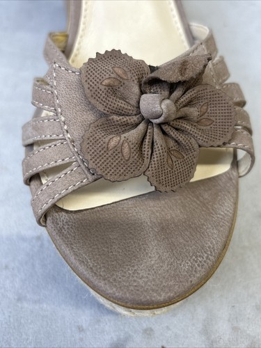 B. Makowsky Wedge Heel Shoes Womens Size 7.5 Marty Leather Open-toes Sandals - Picture 12 of 16
