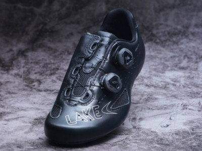 LAKE CX237 Leather Cycling Shoes: Black Wide-Width Unisex