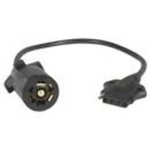 TRAILER PLUG ADAPTER 16"-7-Round (blade) to 5-Flat Trailer Adapter, One Piece