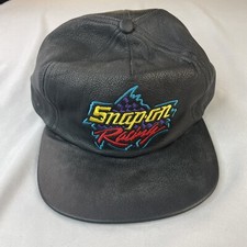 Vintage Snap-On Racing Hat Leather Adjustable One Size Made In USA RARE Lambert