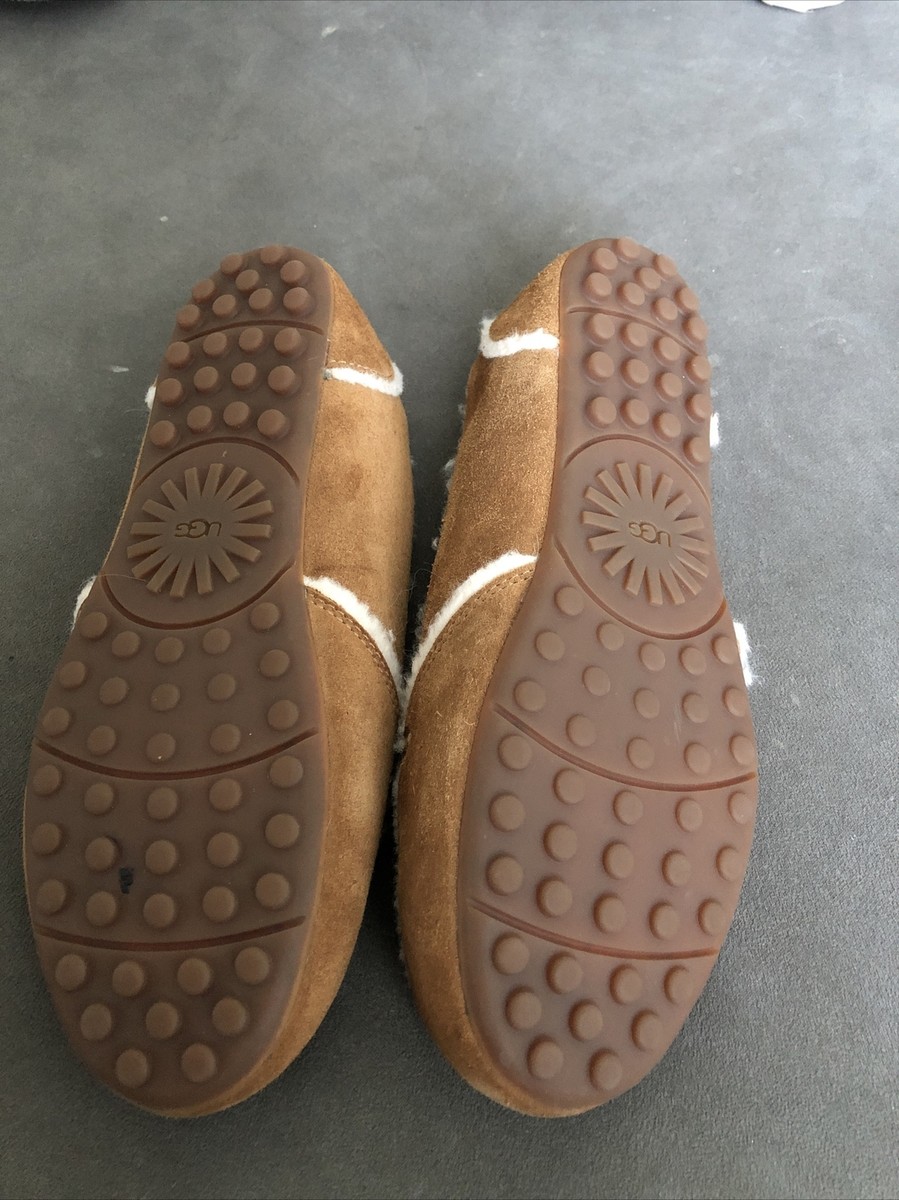 Ugg Hailey Chestnut Suede Moccasin Slippers Women Size 7 Ugg Hailey Chestnut Suede Moccasin Slippers Women Size 7
