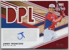 Jimmy Troncoso 2020 Elite Extra Edition DPL Triple Relic Auto #'d/99  #DMS-JT