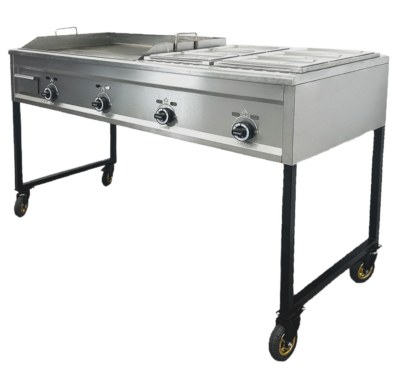 #ad 65quot; Natural Gas Taco Cart Carritos Taqueros Al Gusto Plancha W 6 pan Warmer $1278.00